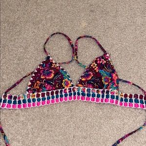 flower pattern bikini top